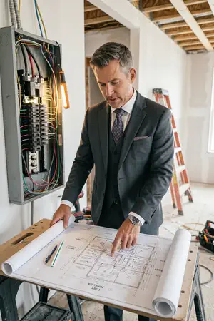 Conducteur de travaux sur plans